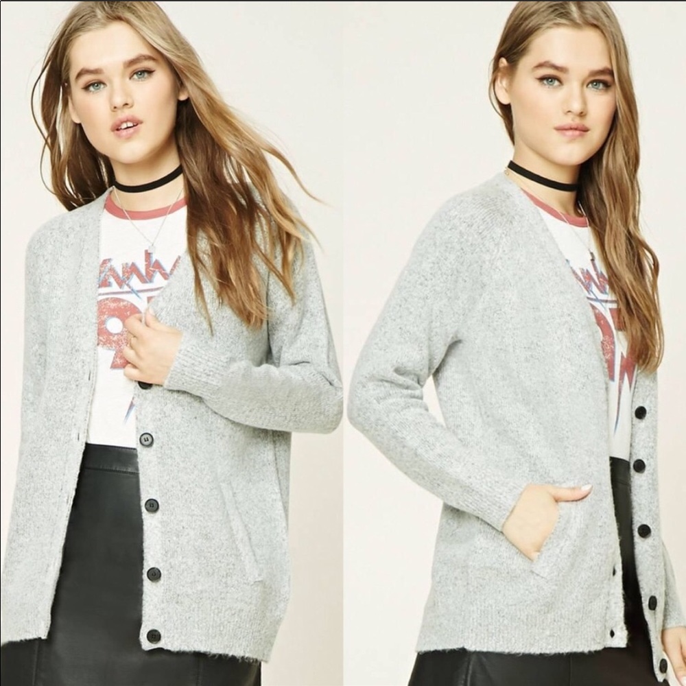 Grey Cardigan with Pockets